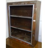A small industrial metal open cabinet, W74cm, H92cm