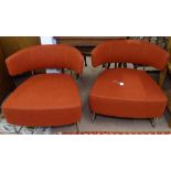 A pair of Andreu World Toro B4201 lounge chairs, by Lievore Altherr Molina, with maker's labels