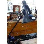 A Vintage black anglepoise table lamp, and another