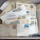 A box of letters and ephemera inc. WW2 correspondence.