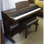 A Technics digital piano and foot stool, GWO