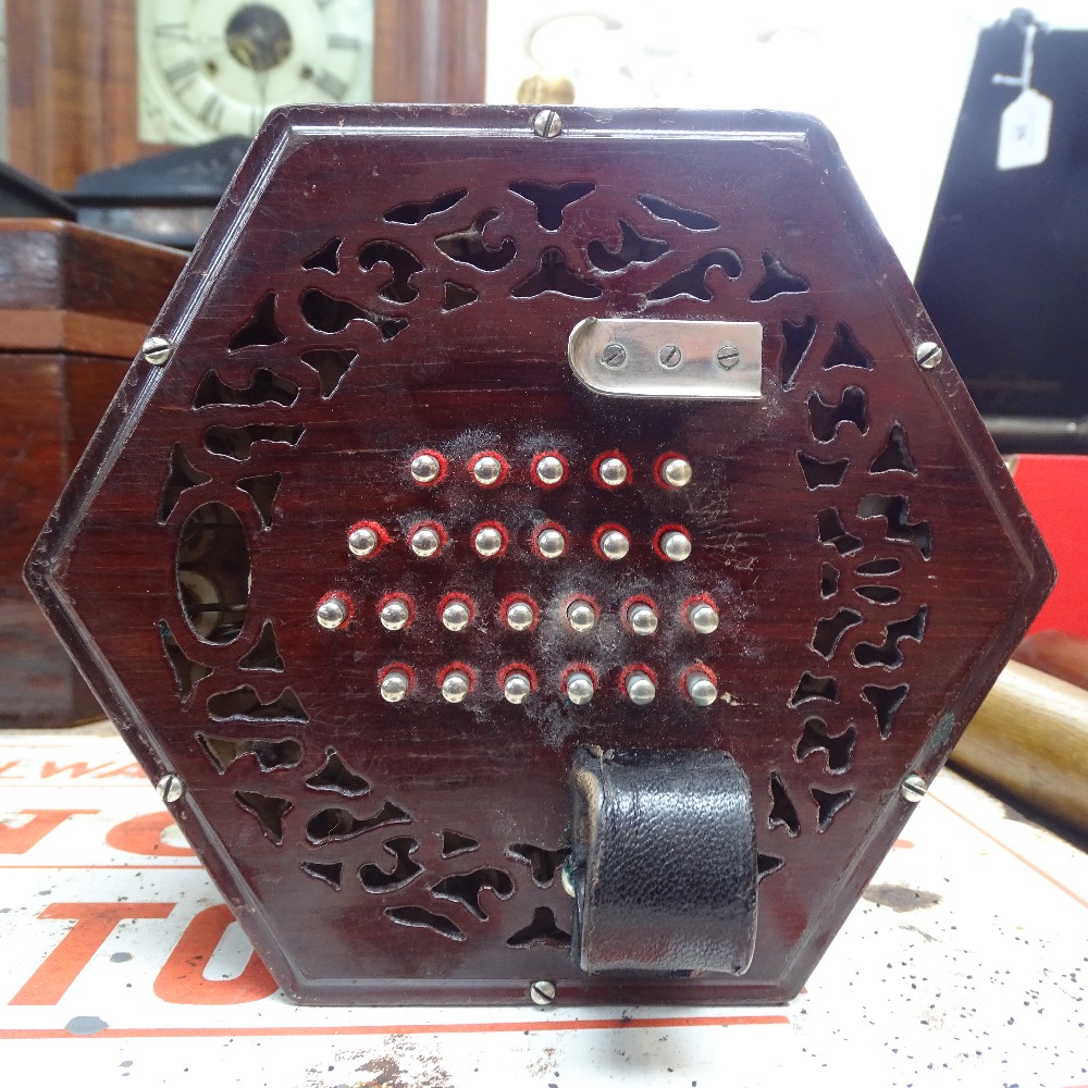 An Antique Lachenal & Co concertina in original mahogany case - Image 5 of 6