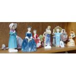 6 Royal Doulton figures, and various others