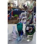 End of the Day glass vase, 53cm, scent bottles, Art glass vase etc