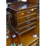 An Edwardian mahogany 4-drawer music cabinet, W50cm, H84cm