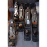 5 various Stanley/Bailey planes