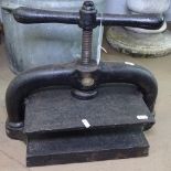 A Victorian cast-iron bookpress by Ham & Sons