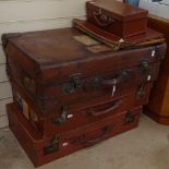 Leather suitcases, a dressing case, a leather briefcase etc