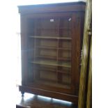 A Victorian walnut and ebonised pier cabinet, with single glazed door, and ormolu mounts, W79cm