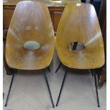 A pair of 1950s Italian bent ply chairs, by Vittorio Nobili