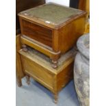 A Victorian mahogany step commode, and a Victorian satin-walnut commode