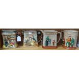 4 Royal Doulton Dickens ware pottery jugs (4)