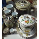 Royal Worcester Evesham pots, Denby Rondo casserole, jug and teaware, and a Denby dish