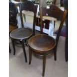 A pair of bentwood side chairs, by J & J Kohn