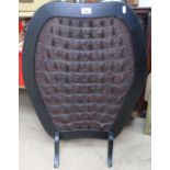 Crocodile skin firescreen with ebonised frame