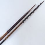 2 bamboo spears, longest 126cm