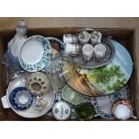 Various ornaments, plates, and Mid-winter dinnerware