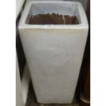 A glazed terracotta tapered garden planter, H61cm