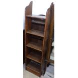 2 oak open bookcases