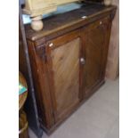 A Victorian stained pine 2-door cupboard, W94cm, H93cm