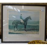 A pair of coloured horse racing prints, winners at Epsom, framed (2), Play Pictorial magazines etc