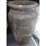 A textured garden plant pot, H83cm