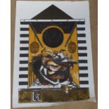 Kenneth Rowell (1920 - 1999), pair of lithographs, Ceremony and Ritual Objects, both signed in