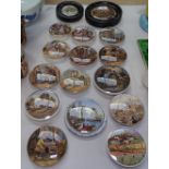 5 19th century polychrome pot lids, to include Pegwell Bay, the Residence of Anne Hathaway etc