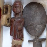 Ashanti gold weights, carved Tribal figures etc