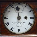 A Victorian oak-cased clock, with enamel dial inscribed W Parkinson & Co Cottage Lane, City Road,