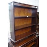 A reproduction mahogany open bookcase, W86cm H95cm