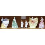 4 Royal Doulton ladies, and 2 Royal Doulton darlings