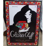 A Clarice Cliff ceramic advertising plaque for Brighton Art Gallery 1972, height 70cm