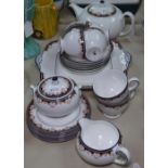 A Wedgwood bone china teaset, including a teapot