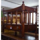 A reproduction mahogany Canterbury, with drawer to the base, W56cm