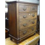 An Art Nouveau mahogany 5-drawer chest, W97cm, H113cm