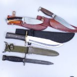 A US Army knife, an African knife etc