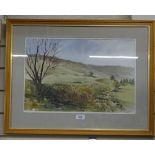 Norman Dinnage, watercolour, Royal Eastbourne Golf Club, signed, 13" x 19", framed