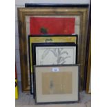 Various woodblocks, watercolours etc (6)