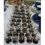 A suite of lustre glasses