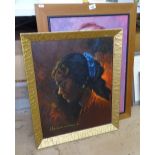 2 modern Chinese oil on canvas, female portrait studies, indistinctly signed, largest 25" x 18",