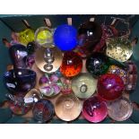 A quantity of glass paperweights