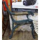 A pair of cast-iron bench ends