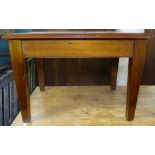 A mid-century teak sewing cabinet, on tapered legs, W58cm