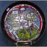 A Poole St George plate, limited edition, 27/1000, designed by Tony Morris, 32cm