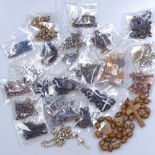 Various rosaries, dice etc