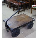 A Vintage 4-wheeled bullion trolley