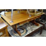 A Swedish teak coffee table with drawers, by Ulferts, with maker's label