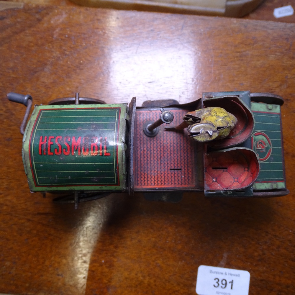 An Antique tinplate clockwork Veteran car, Britain's soldiers, and other diecast animals, cart etc - Image 6 of 8
