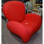 A Rossi Di Albizzate SHU lounge chair of contemporary organic design, with maker's label